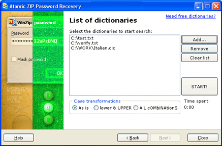 Dictionary password attack